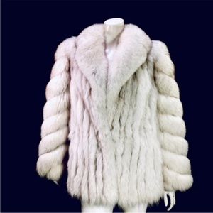 EUC Women’s Saga Fox Fur Cord Cut Jacket sz 10